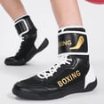 thumbnail image 3 of SKIUHS Men's High-Top Boxing Shoes with Adjustable Ankle Strap - Non-Slip Sole & Reinforced Ankle Support for Boxing Training & Matches, 3 of 7