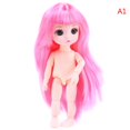 thumbnail image 1 of 16cm Dolls Mini 13 Moveable Jointed Baby Doll Pink Silver Hair Naked Body Fashion Dolls Toy For Girls Gift Gao Jinjia LED, 1 of 2