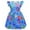 Blue, variant on Girls Dresses Summer Dress Dress Cotton Dress Animal Dinosaur Print Dress For 3-4 Years