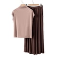 thumbnail image 2 of Bixock Women's Casual Homewear Outfits,Air Conditioning Suits for Women,Solid Loose V-Neck Short Sleeve Pants Sleepwear Set, 2 of 5
