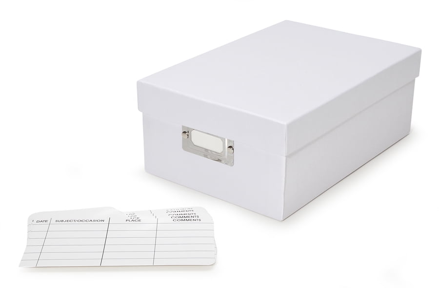 Darice White Photo Storage Box, 7.5 x 11 x 4 inches