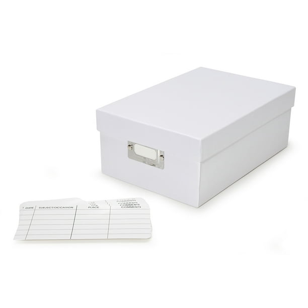 Darice White Photo Storage Box, 7.5 x 11 x 4 inches