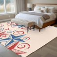 thumbnail image 5 of Independence Day Star Washable Area Rug 8 x 10 ft Retro 4th of July American Flag Red Blue Star, Soft Non Slip Rugs Stain Repellent Indoor Felt Carpet for Living Dining Room Bedroom Home Office, 5 of 9