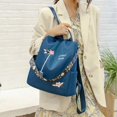 thumbnail image 4 of Tuvgenk Women Backpack Purse Anti Theft Embroidered Oxford Cloth Durable Multi Pocket Blue Outdoor Daypack for Travel Shopping Daily, 4 of 5