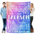 thumbnail image 3 of Custom Blanket with Name for Adults Kids Personalized Blanket and Throw Customized Flannel Name Blanket Personalized (Style-2, 30x40), 3 of 6