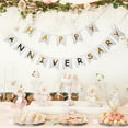 thumbnail image 4 of EeaseMX Banderines de papel con letras de FELIZ ANIVERSARIO, guirnaldas, suministros para fiestas, decoración de cumpleaños y bodas., 4 of 7