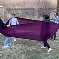 thumbnail image 2 of VONKY Roues d'Entraînement Tube avec Roulement Lourd Extensible Boucle de Confiance Sensorielle Grand Jeu d'Équipe Courroie de Train pour Activités Extérieures Noir 400*88cm, 2 of 9