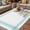 Teal Blue, variant on Coastal Starfish Outdoor Rug for Patio/Deck/Porch, Non-Slip Large Area Rug 5 x 8 Ft, Nautical Shells Coral Eucalyptus Stripes Indoor Outdoor Rugs Washable Area Rugs, Camping Rug Carpet Runner