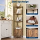 thumbnail image 5 of QinaQin Repisa esquinera de 5 niveles y 57 pulgadas, con estructura metálica y repisas de madera, ideal para sala, cocina, baño o recámara, 5 of 9