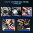 thumbnail image 4 of NAVOROGE EA888 1.8T Engine 2 Piston Assembly (4 Pistons w/ Pin Buckle Rings Piston Rings), 4 of 5