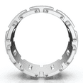 thumbnail image 2 of Pompeii 3/4Ct Men's Round Cut Diamond 10MM Wide Ring Wedding Band 10k Gold Lab Grown, 2 of 6