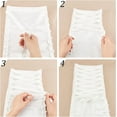 thumbnail image 2 of 137.8 Inch Cotton Satin Ribbon Women's Tie Back for Wedding Bridal Gown Adjustable Lace up Dress Cord Back for Zipper Replacement or Buttons-White, 2 of 9