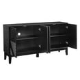 thumbnail image 6 of Tcbosik Modern Storage Cabinet, 60.5" Buffet Sideboard with 4 Doors, Coffee Bar Cabinet with Adjustable Shelves, Console Table for Living Room, Kitchen, Hallway, Black, 6 of 8