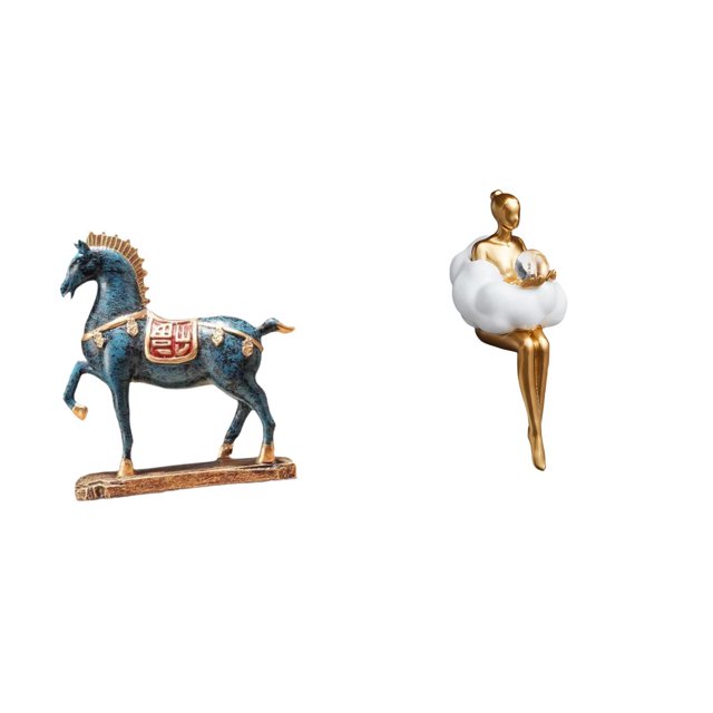 Figura de caballo,Figura de caballo Escultura animal coleccionable,Figura de estatua de arte,Estatua de arte Decoración Arte abstracto Escultura Estatuilla,Centro de mesa coleccionable con