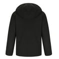 thumbnail image 5 of Mens Polar Fleece Hoodies Zip Up Long Sleeve Solid Color Hooded Warm Jacket with Pockets for Men Winter Coats (Black S), 5 of 5
