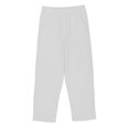 thumbnail image 4 of DeHolifer Girls Pants Cotton Linen Elastic Waisted Solid Color Straight Leg Summer Lightweight Loose Comfy Pants,6 Years, 4 of 6