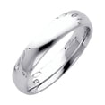 thumbnail image 1 of Solid 14k White Gold 4mm Plain Traditional Classic Comfort Fit Wedding Ring Band Size 12, 1 of 2