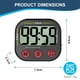 thumbnail image 4 of 2X Temporizador de Cocina, Temporizador Visual Digital, Reloj Magnético, Cronómetro, Temporizador de Cuenta Regresiva, Pantalla LCD Grande para Cocinar, 4 of 9