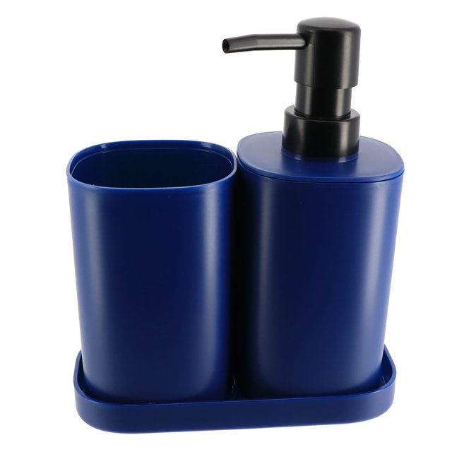 Chic Royal Blue Bathroom Set Includes Tumbler, Soap Dispenser and