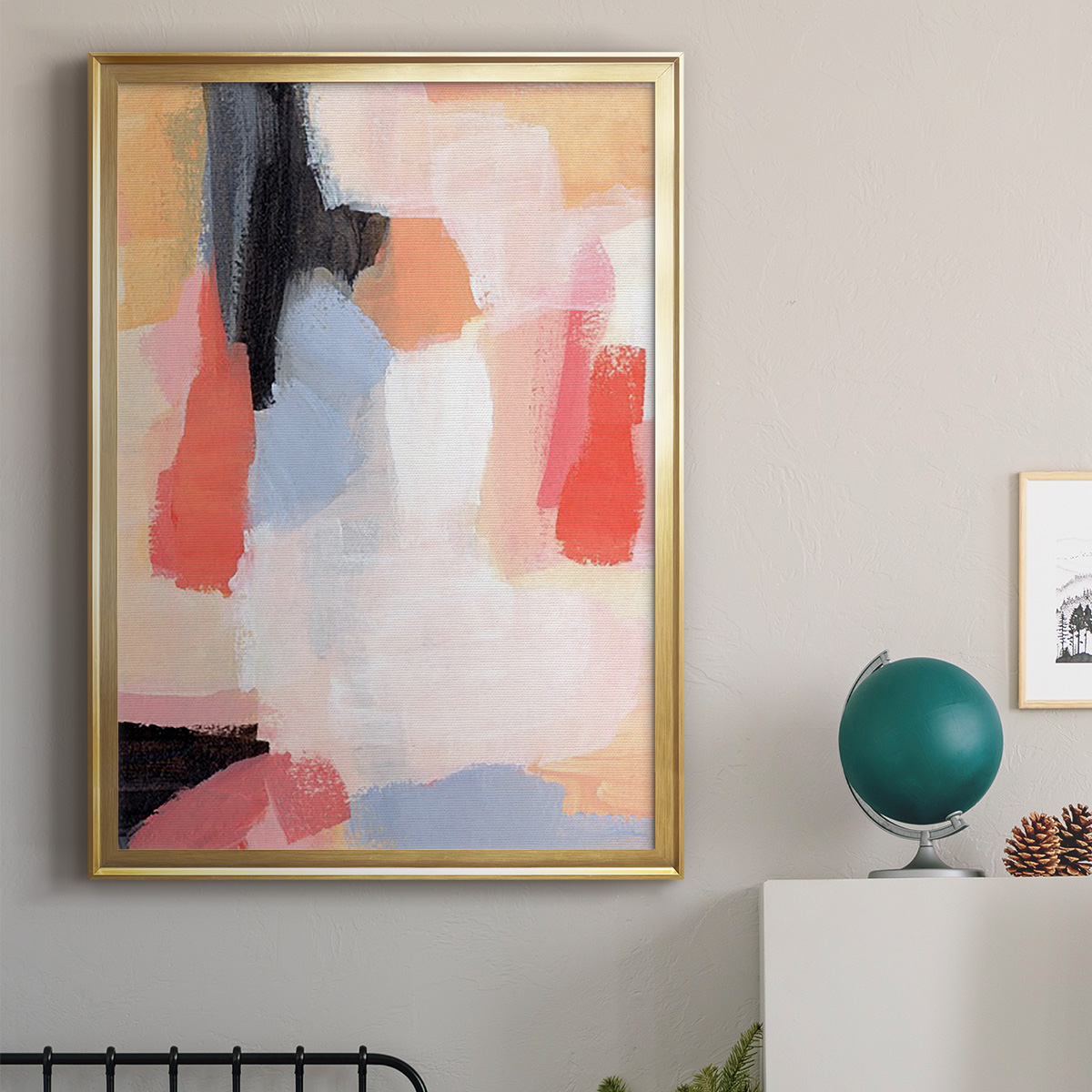 Aerial Scarlet II Premium Framed Print, in Gold, Black, or Silver - Ready to Hang