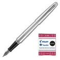 thumbnail image 3 of Pilot Metropolitan Fountain Pen, Silver, M nib with 12-pk Pilot Ink Cartridges, 3 of 3
