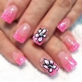 thumbnail image 3 of KUFptva 24Pcs Press on Nails Almond Glues on Nails French Fake Nails Designs False Nails Artificial Nails Gifts for Women Girls, 3 of 7