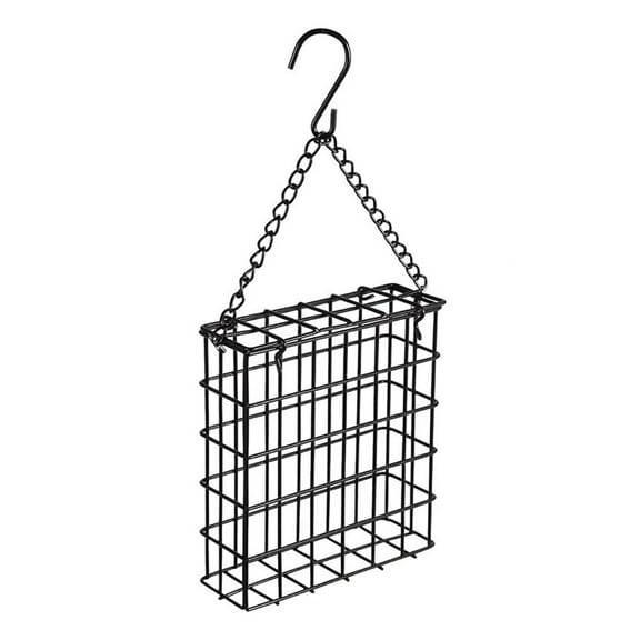 Bird Feeder Cage Suet Cake Holder Outdoor Hanging Metal Material Easy Fill for Garden and Yard Birdwatching Enthusiasts