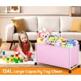 thumbnail image 2 of Organizador de Juguetes MISSLO Grande 124L Rosa con Ruedas, 2 of 8