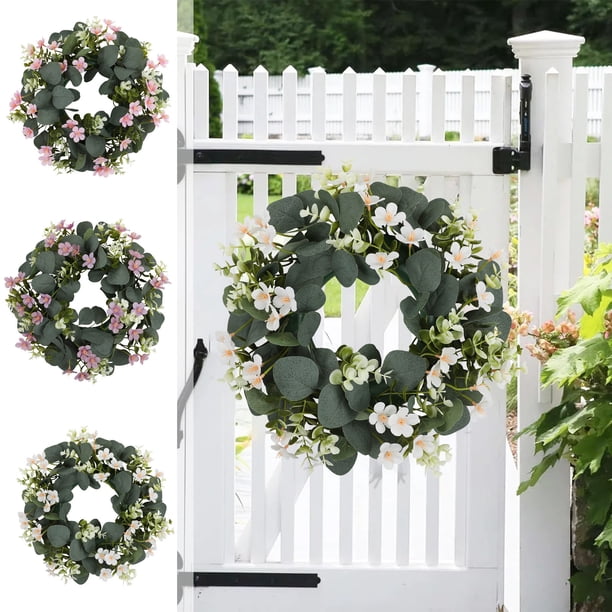 Anillo De Plástico Para Colgar Guirnalda de plantas artificiales rosadas para decoración de bodas y el hogar, ideal para fondos de fiesta, accesorios de fotografía (1 unidad) JASKFLY