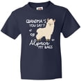 thumbnail image 3 of Inktastic Grandma's You Say Alpaca My Bags Youth T-Shirt, 3 of 5