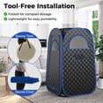 thumbnail image 5 of Gymax Portable Home Sauna Full Body Steam Sauna Tent w/ 3L Steam Generator Black, 5 of 10