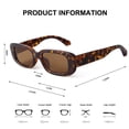 thumbnail image 4 of BUTABY Gafas de sol rectangulares para mujer, gafas de conducción retro de los años 90, marco cuadrado estrecho, protección UV400, 4 of 6