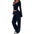 thumbnail image 3 of Top de Pilates para Mujer, Top de Yoga, Top de Ballet con Cuello en V, Larga, para Entrenamiento, Balletcore, Chica Limpia. Negro L, 3 of 9
