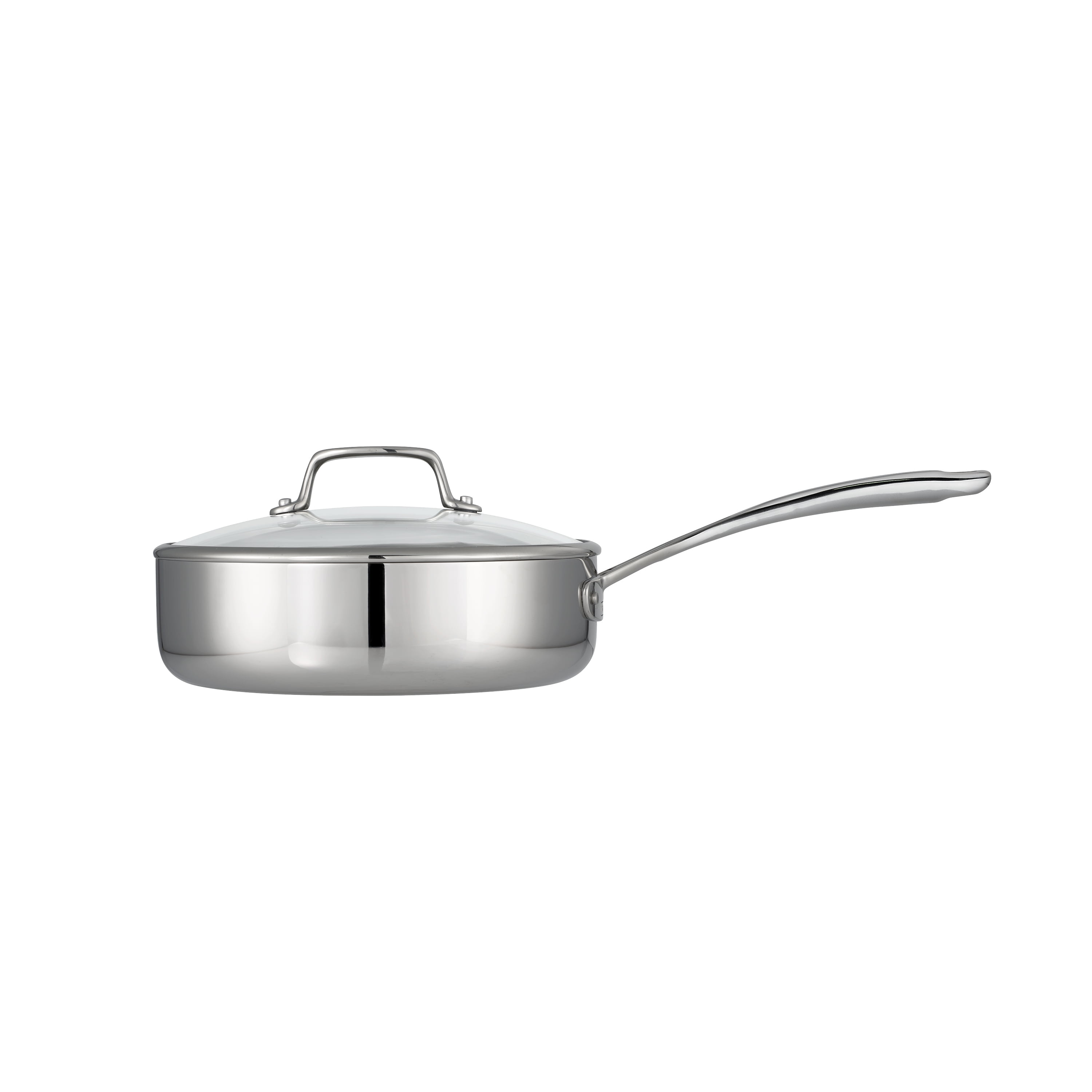 3 Qt Tri-Ply Clad Stainless Steel Covered Deep Sauté Pan - The Peppermill