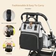 thumbnail image 4 of Diaper Bag Backpack for Women - Multifunction Travel Essentials Baby Diaper Bag with Changing Pad, Large Backpack Baby Girl Boy, Insulated Bottle Holders & Stroller Straps (Black+Gray), 4 of 4