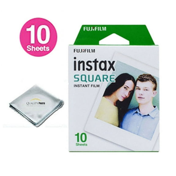 Fujifilm Instax Square Instant Film - 10 Exposures   Quality Photo Microfiber Cloth