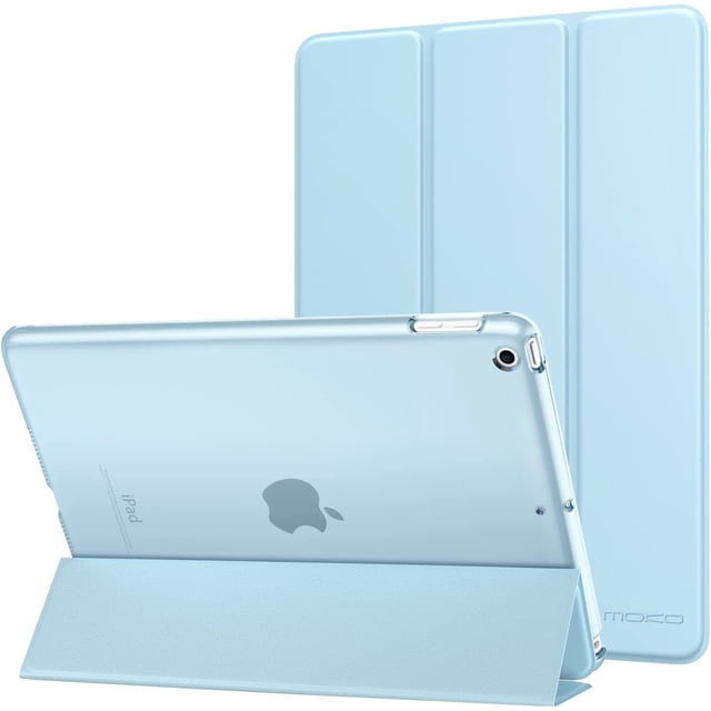 AmPm Case Fit 2018/2017 iPad 9.7 5th / 6th Generation - Slim Lightweight Smart Shell Stand Cover with Translucent Frosted Back Protector Fit Apple iPad 9.7 Inch 2018/2017, Rose Gold (Auto Wake/Sleep)