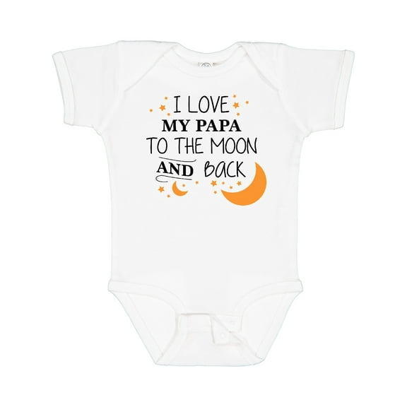 Inktastic I Love My Papa to the Moon and Back Boys or Girls Baby Bodysuit