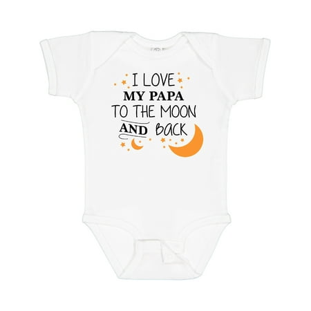 

Inktastic I Love My Papa to the Moon and Back Gift Baby Boy or Baby Girl Bodysuit