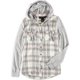 thumbnail image 1 of Polly & Esther Camisa de franela con botones para mujer, gris, grande polly & esther Camisa con botones, 1 of 1