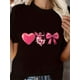 thumbnail image 1 of Women's Chic Love Cupid & Bow Print Tee - Casual Round Neck Short Sleeve Sportswear TopFather's Day,Camisetas para mujer, lindas camisetas con estampado gráfico, de manga corta, estilo casual, para ve, 1 of 7