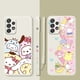 thumbnail image 2 of Hello Kitty Cinnamoroll Kuromi familia líquido caso para Samsung Galaxy A73 A71 A72 A12 A21s A22 A23 A31 A32 A51 A52 A52s A53 A02s xuanjing  unisex, 2 of 2