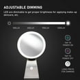 thumbnail image 3 of NuBrilliance 8” Magnifying Makeup Mirror Cordless USB Rechargeable -5X Magnification with 360° Dimmable Lighting and Touch Control Cosmetic Makeup Mirror, 3 of 8
