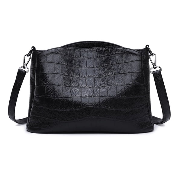 URSOFINE Crocodile Patterned Shoulder Purses for Women Genuine Leather Hobo Bags Large Crossbody Purses