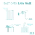 thumbnail image 6 of Regalo Easy Open 47-Inch Extra Wide Walk Thru Baby Safety Gate, White, Hardware Mounts Included, Ages 6 to 24 Months, 6 of 7