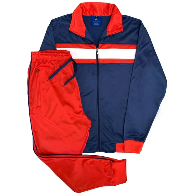 Ensemble de Survêtement pour Homme à Couleurs Contrastées, 2 Pcs