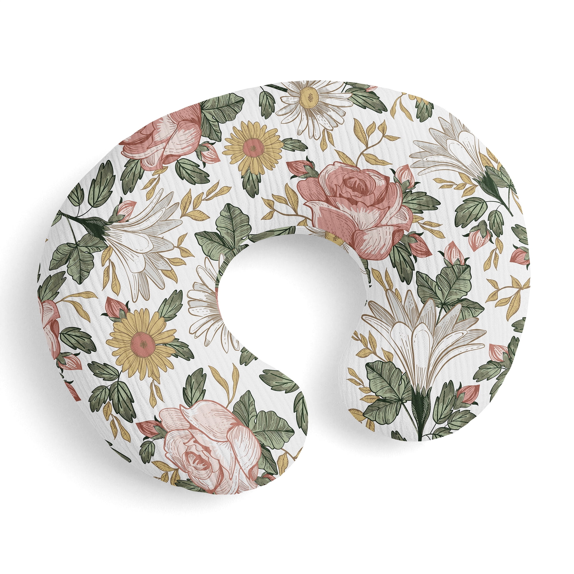 Sweet Jojo Designs Vintage Floral Girl Muslin 100% Cotton Nursing Pillow Cover