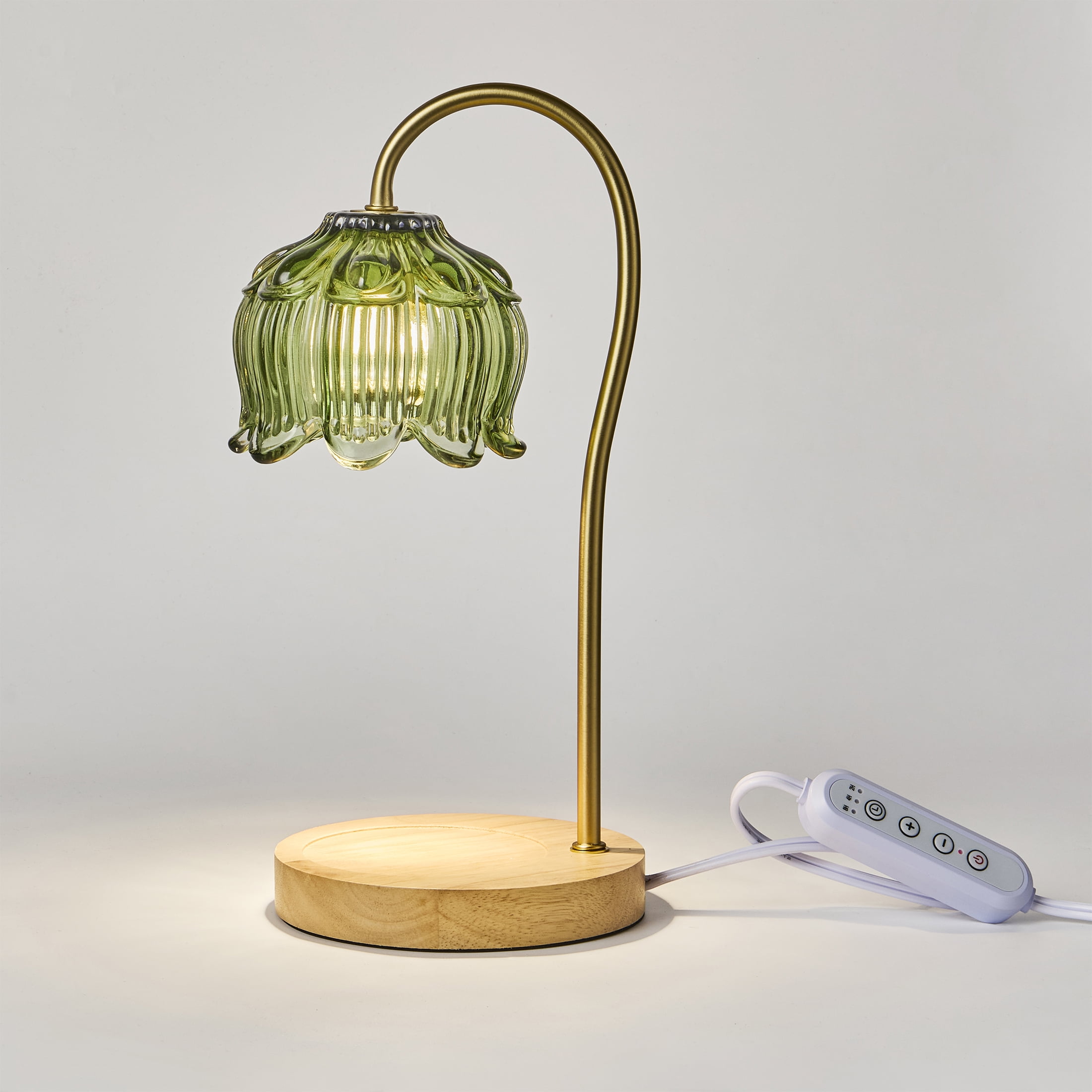Home Décor Collection Green 13" Candle Warmer Lamp