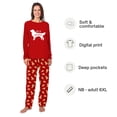 thumbnail image 2 of Golden Retriever Matching Pjs For Family And Dog, Life Is A Golden Red Pajamas, Side Pockets, 2 of 7