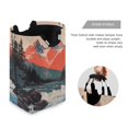 thumbnail image 3 of Yayeee Freestanding Laundry Hamper with Handle Collapsible Large Storage Basket for Clothes, Mountains at Dawn, 3 of 7